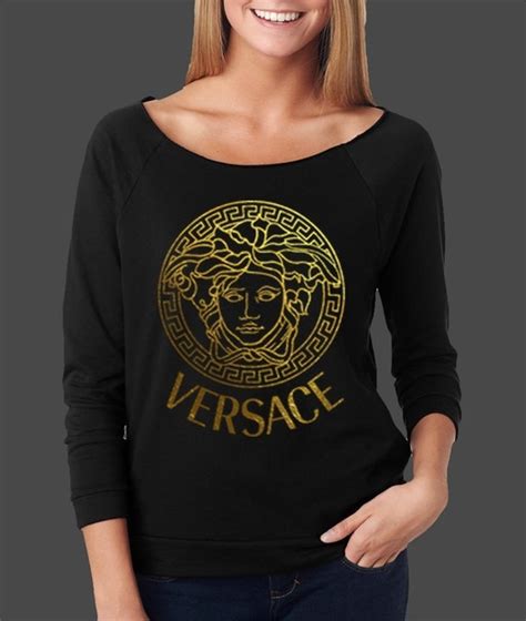 versace t shirt flower|Versace long sleeve shirts women's.